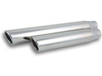 3" Round Stainless Steel Tip (Single Wall, Angle Cut) 2.5" inlet, 11" long by Vibrant Performance