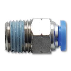 6mm Male Straight One-Touch Fitting - 1/8" NPT Thread by Vibrant Performance (2662)