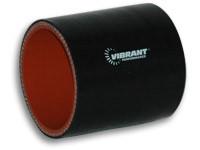 4 Ply Silicone Sleeve, 3.25" I.D. x 3" long Black by Vibrant Performance
