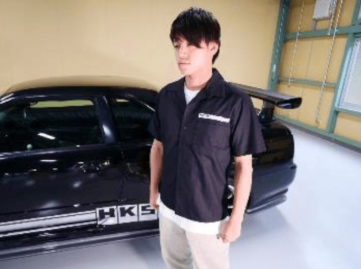 HKS MOTORSPORT BUTTON-UP SHIRT BLACK M (51007-AK263)