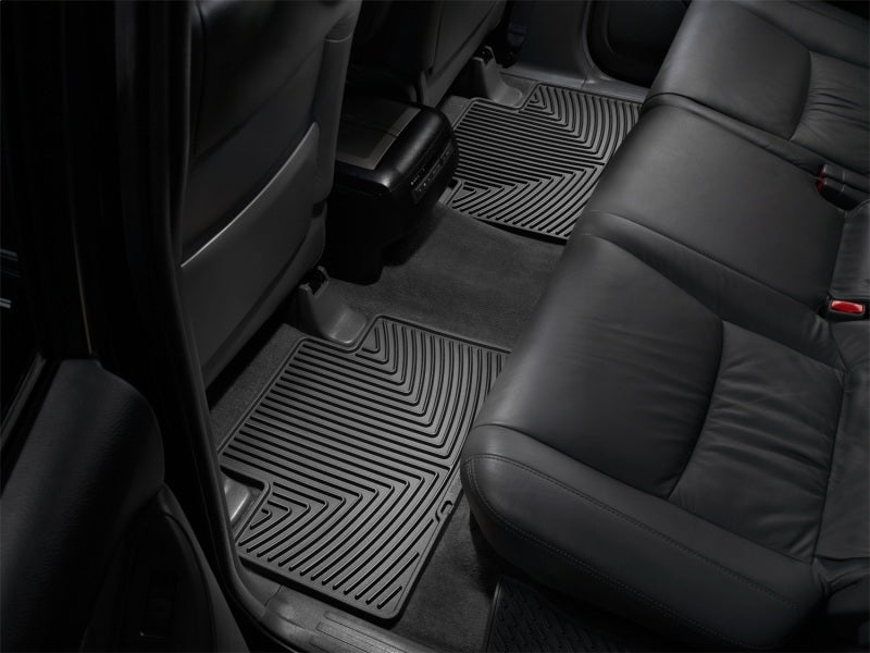 WeatherTech Rear Rubber Floor Mats | Toyota Tacoma Crew Cab (05 - 13) Black (W136) - WheelFlip
