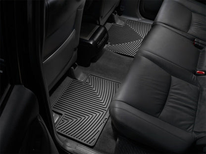 WeatherTech Rear Rubber Floor Mats | Toyota Tacoma Crew Cab (05 - 13) Black (W136) - WheelFlip