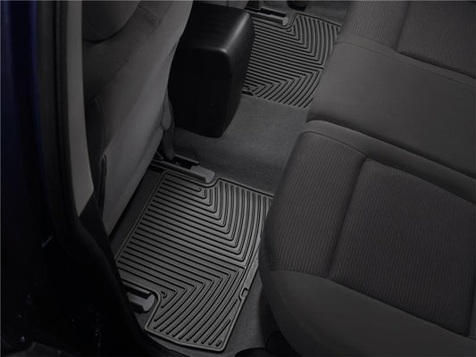 WeatherTech Rear Rubber Floor Mats | Toyota Tacoma Crew Cab (05 - 13) Black (W136) - WheelFlip