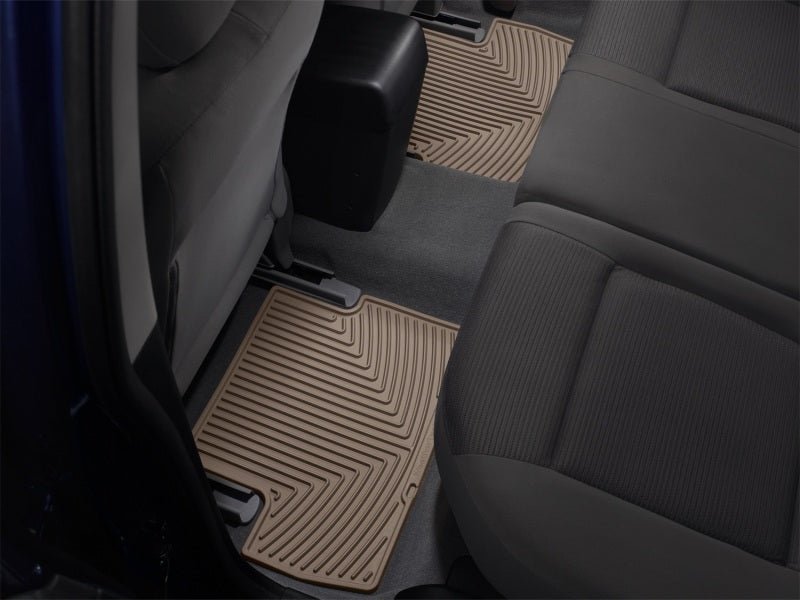 WeatherTech Rear Rubber Floor Mats | Toyota Tacoma Crew Cab (05 - 13) Tan (W136TN) - WheelFlip