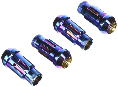 Wheel Mate MUTEKI SR48 OPEN END 12X1.50 48MM LOCKING LUG NUT SET OF 4 - BURNING BLUE FINISH (32902UN)