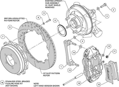 Wilwood 4R Rear Drilled Big Brake Kit | 2022+ Subaru BRZ/Toyota 86 and 2013-2021 Subaru BRZ/Scion FR-S/Toyota 86 (140-12871-DR)