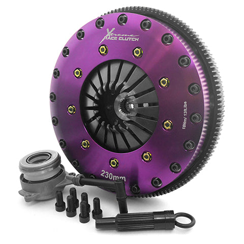 XClutch Twin Solid Ceramic Clutch Kit | 2006-2013 Audi A3, 2010-2013 Volkswagen Golf R, and 2005-2007 Volkswagen GTI (XKVW23696-2E)
