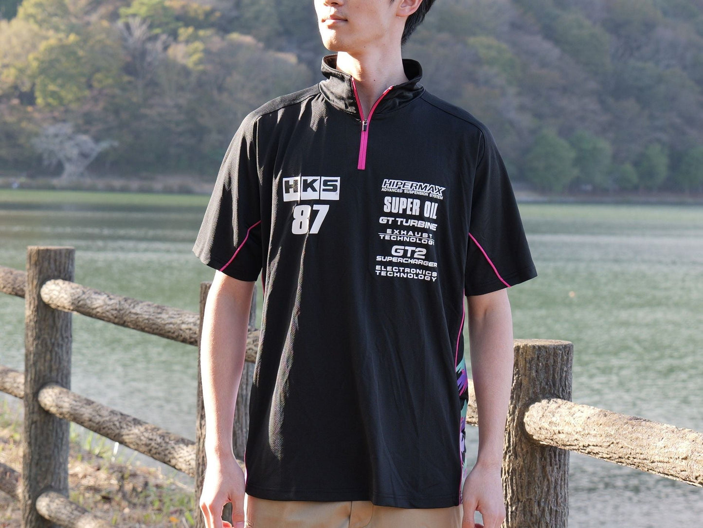 HKS TEAM HALF ZIP POLO SHIRT 2025 M (51007-AK697)
