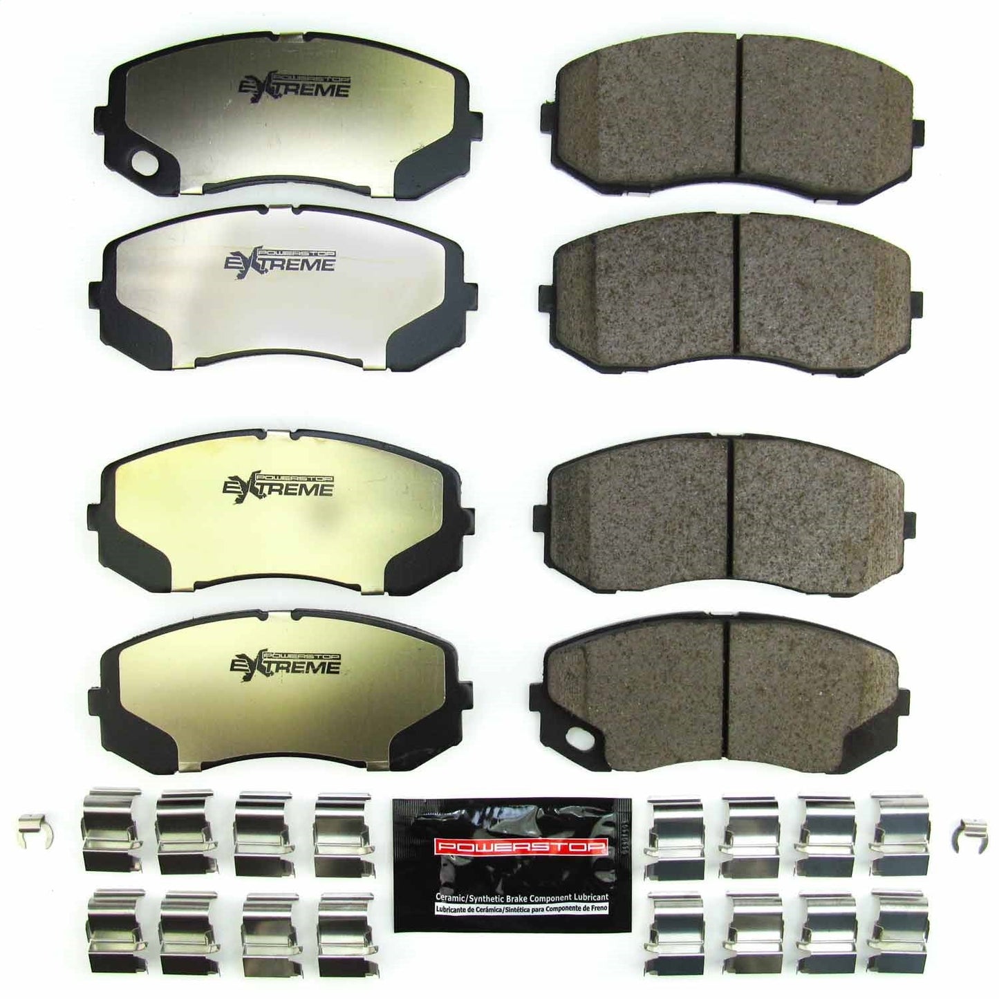 PowerStop 2005 Mitsubishi Fuso FE120 Front/Rear Z36 Truck & Tow Brake Pads w/Hardware (Z36-1265)