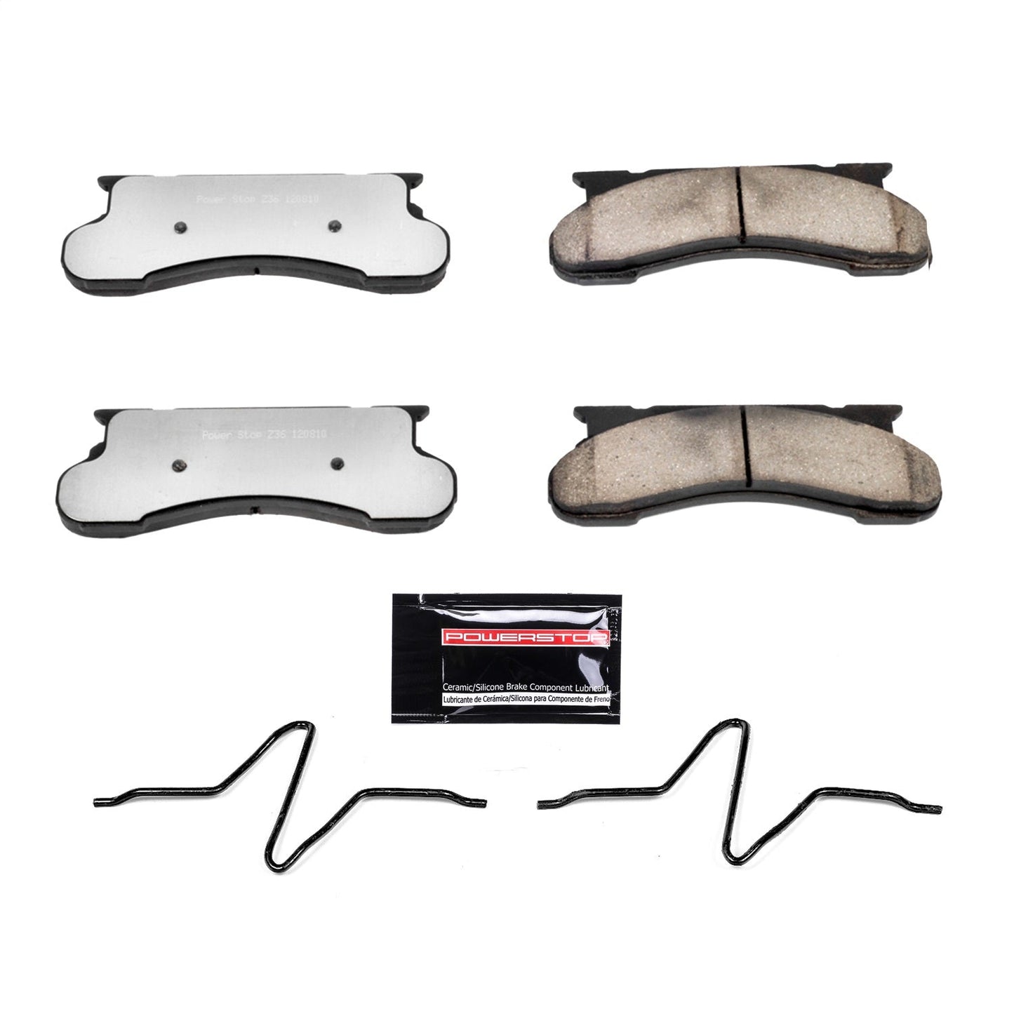 PowerStop 76-91 Ford E-250 Front Z36 Truck & Tow Brake Pads w/Hardware (Z36-450)