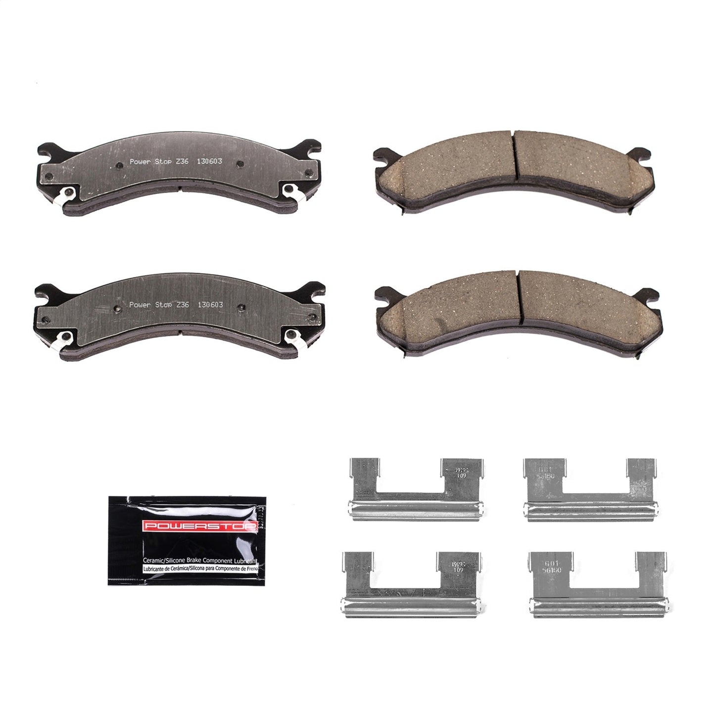 PowerStop 01-06 Chevrolet Silverado 3500 Rear Z36 Truck & Tow Brake Pads w/Hardware (Z36-909)