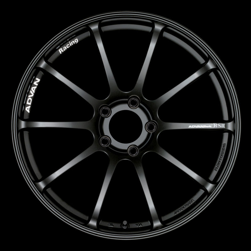 Advan RSII 18x9.5 +22 5-120 Semi Gloss Black Wheel