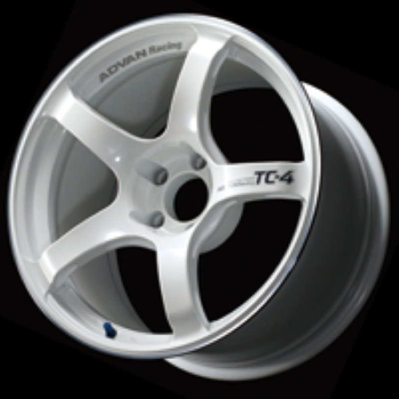 Advan TC4 17x7.5 +48 5-114.3 Racing White Metallic & Ring Wheel