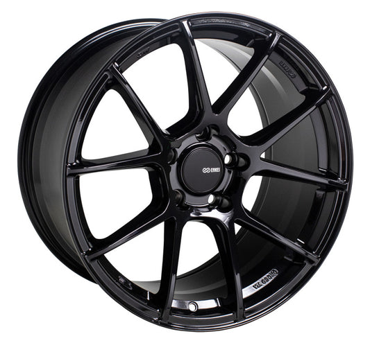 Enkei TS-V 18x8.5 5x120 38mm Offset 72.6mm Bore Gloss Black Wheel