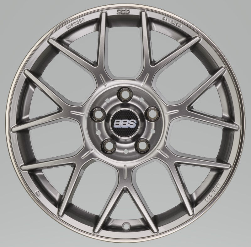 BBS XR 19x8.5 5x108 ET43 Platinum Gloss Wheel -70mm PFS/Clip Required