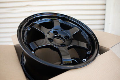 Volk TE37SL 15x8 +35 4x100 Gloss Black