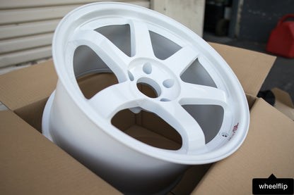 Volk Racing TE37SL 18x9.5 +22, 18x11 +34 5x120 Dash White (SET)