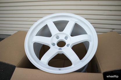 Volk Racing TE37SL 18x9.5 +22, 18x11 +34 5x120 Dash White (SET)