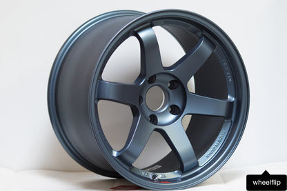 Volk TE37SL 18x9.5 +22, 18x10.5 +20 5x120 Matte Blue Gunmetal (SET OF 4)