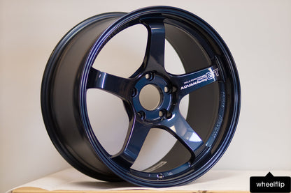 Advan GT Premium 18x9.5 +38 5x120 Racing Titanium Blue (SET)