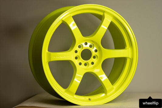 Rays Gram Lights 57DR 18x9.5 +22 5x114.3 Luminous Yellow (PAIR)