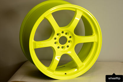 Rays Gram Lights 57DR 18x9.5 +22 5x114.3 Luminous Yellow (PAIR)