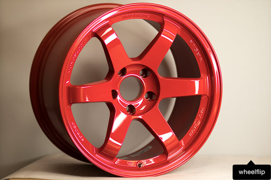 Volk Racing TE37SL 18x9.5 +22, 18x10.5 +20 5x120 Red (SET)