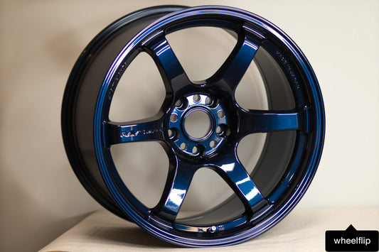 Rays Gram Lights 57DR 18x10.5 +12 5x114.3 Eternal Blue Pearl (SET)