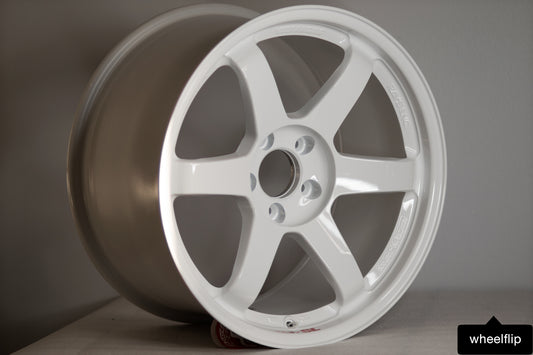 Volk Racing TE37SL 18x10 +30 5x114.3 Dash White (SET)