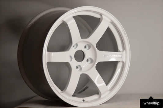 Volk Racing TE37 Saga S-Plus 18x9.5 +20, 18x10.5 +30 5x120 Dash White (SET)