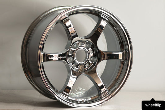 Gram Lights 57DR 17x9 +12 5x114.3 Chrome Plating (PAIR)