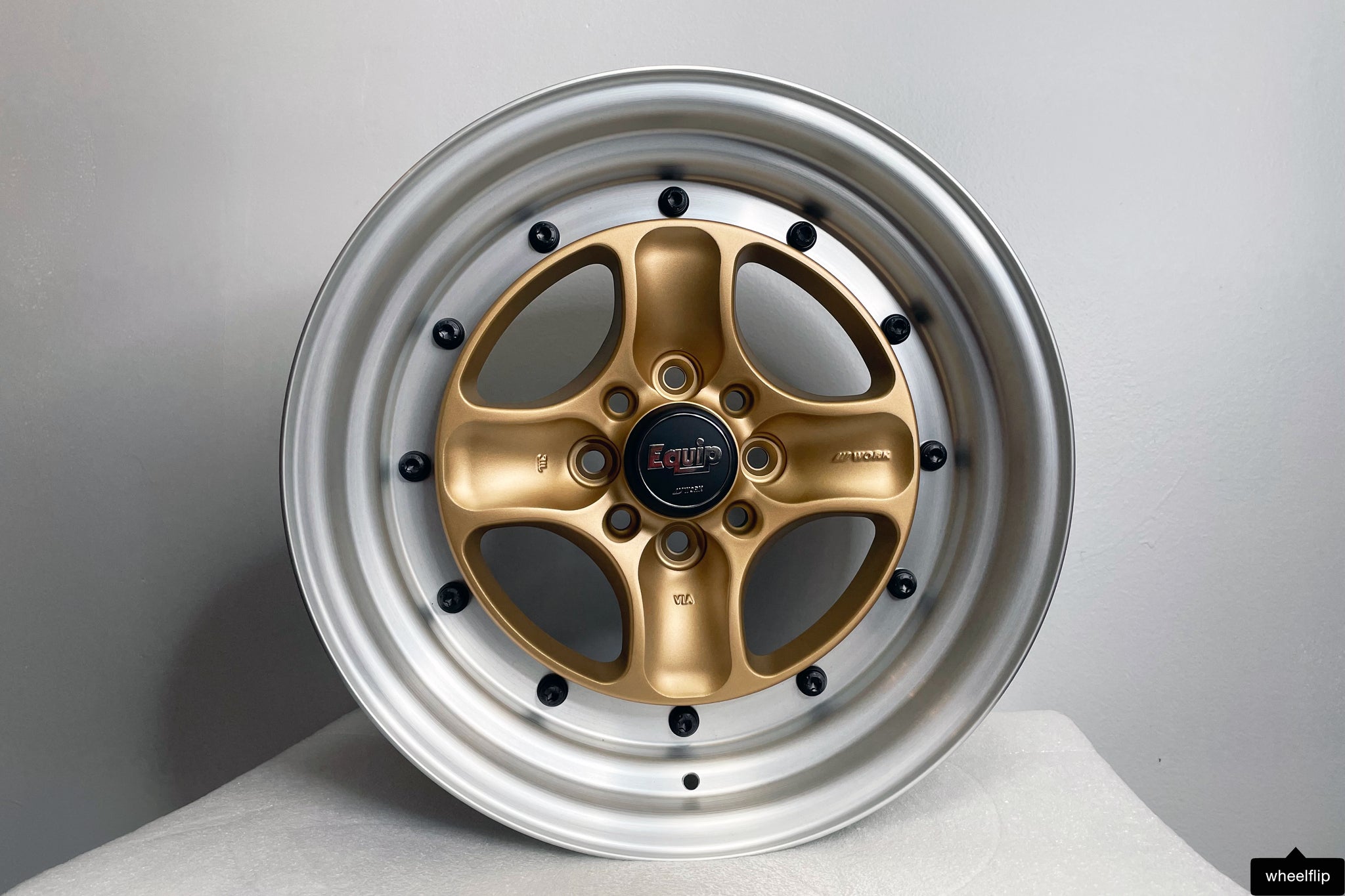 Work Equip 40 15x8 +20 4x100 Sprint Gold / Brushed (SET) – WheelFlip