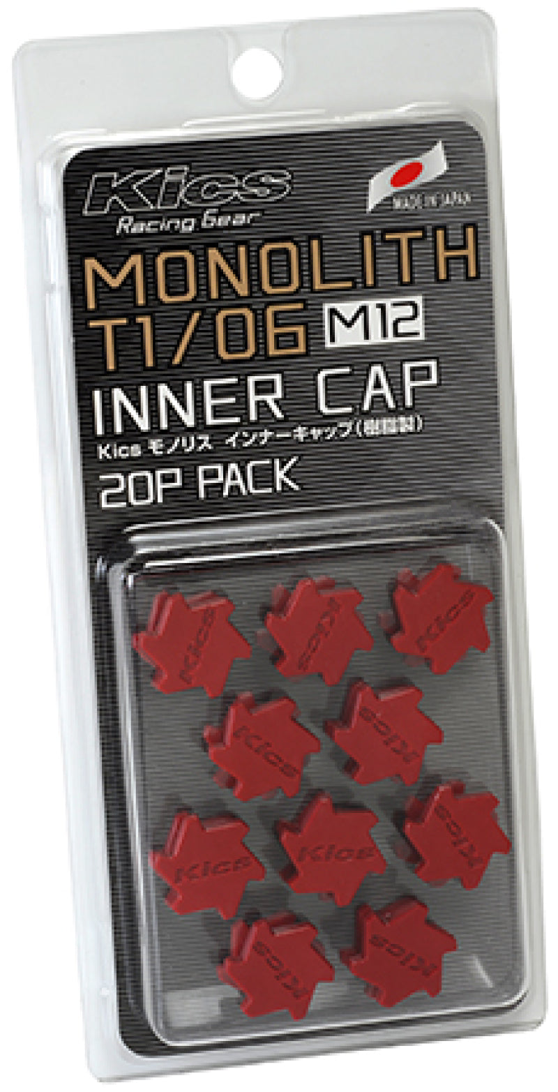 Project Kics M12 Monolith Cap - Red (Only Works For M12 Monolith Lugs) - 20 Pcs
