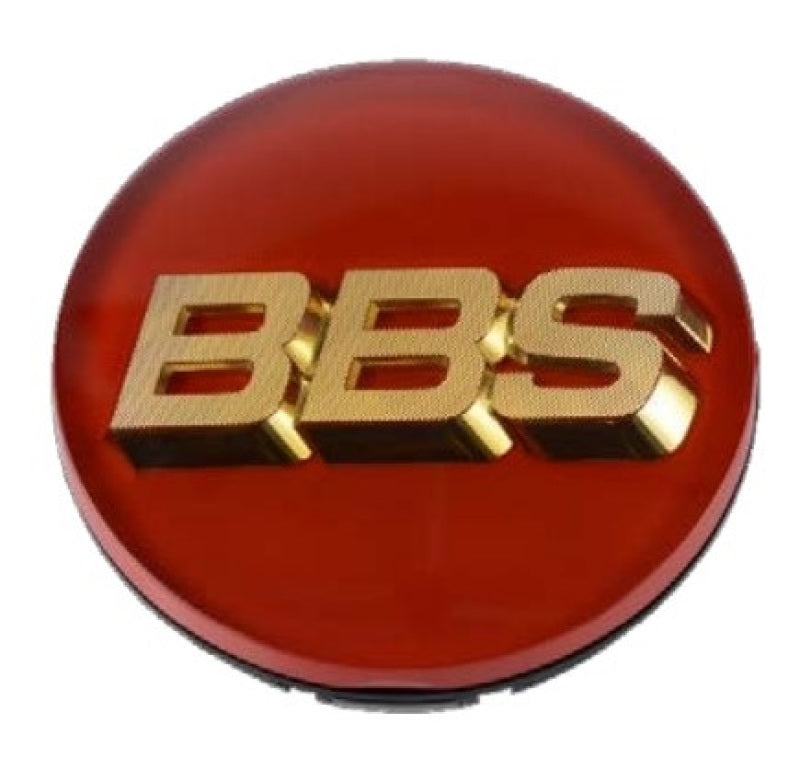BBS Center Cap 70.6mm Red/Gold (3-tab) (56.24.073)