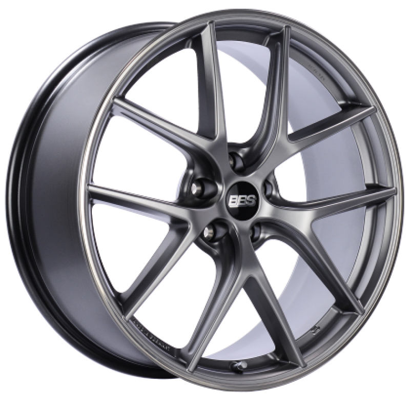 BBS CI-R 19x10 5x112 ET25 Platinum Silver Polished Rim Protector Wheel -82mm PFS/Clip Required